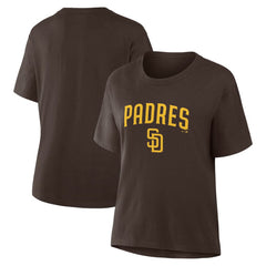 San Diego Padres Women's Lockup Legacy T-Shirt Brown