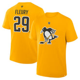 Marc-Andre Fleury Pittsburgh Penguins Fanatics Authentic Stack Name & Number T-Shirt Gold