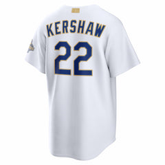 Clayton Kershaw Los Angeles Dodgers 2026 Gold Collection Stadium Jersey - White