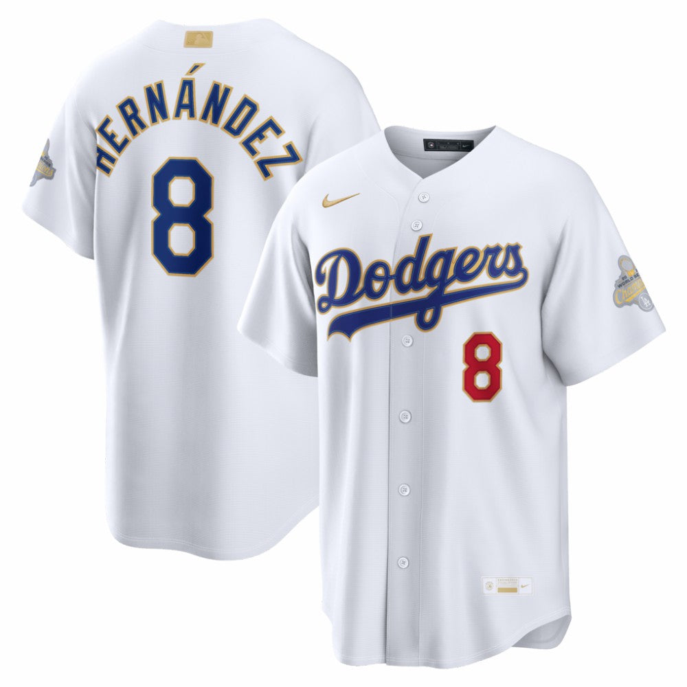 Enrique Hern¨¢ndez Los Angeles Dodgers 2026 Gold Collection Stadium Jersey - White