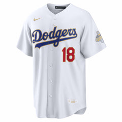 Yoshinobu Yamamoto Los Angeles Dodgers 2026 Gold Collection Stadium Jersey - White