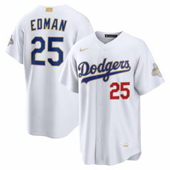 Tommy Edman Los Angeles Dodgers 2026 Gold Collection Stadium Jersey - White