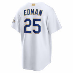 Tommy Edman Los Angeles Dodgers 2026 Gold Collection Stadium Jersey White | Nike