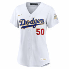 Mookie Betts Los Angeles Dodgers Women's 2026 Gold Collection Stadium Jersey - White