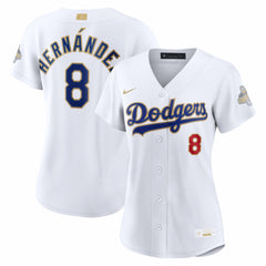 Enrique Hern¨¢ndez Los Angeles Dodgers Women's 2026 Gold Collection Stadium Jersey - White