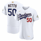 Mookie Betts Los Angeles Dodgers 2026 Gold Collection Authentic Jersey - White