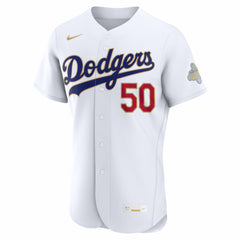 Mookie Betts Los Angeles Dodgers 2026 Gold Collection Authentic Jersey - White