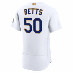 Mookie Betts Los Angeles Dodgers 2026 Gold Collection Authentic Jersey - White