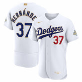Teoscar Hern¨¢ndez Los Angeles Dodgers 2026 Gold Collection Authentic Jersey - White