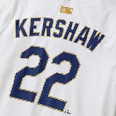 Clayton Kershaw Los Angeles Dodgers 2026 Gold Collection Player Name & Number T-Shirt White | Nike