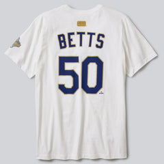 Mookie Betts Los Angeles Dodgers 2026 Gold Collection Name & Number T-Shirt White | Nike