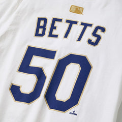 Mookie Betts Los Angeles Dodgers 2026 Gold Collection Name & Number T-Shirt White | Nike