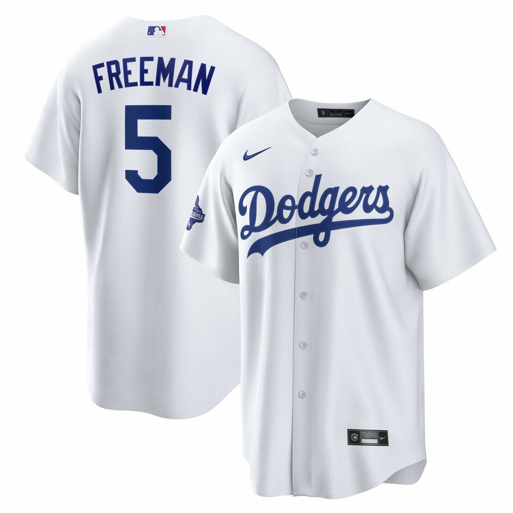 Freddie Freeman Los Angeles Dodgers Home 2025 World Series Champions Replica Jersey - White