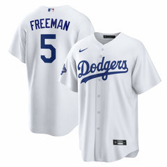 Freddie Freeman Los Angeles Dodgers Home 2025 World Series Champions Replica Jersey - White