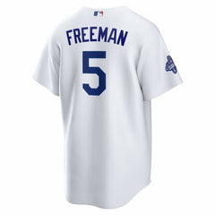 Freddie Freeman Los Angeles Dodgers Home 2025 World Series Champions Replica Jersey - White