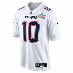 Drake Maye New England Patriots Super Bowl LX Patch Tundra Fashion Game Jersey - White
