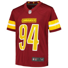 Daron Payne Washington Commanders Youth Game Jersey - Burgundy