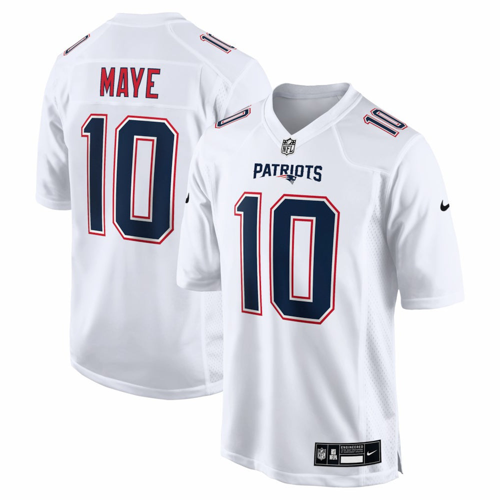 Drake Maye New England Patriots Game Jersey - Tundra White