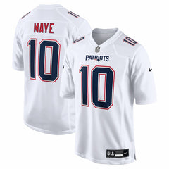 Drake Maye New England Patriots Game Jersey - Tundra White