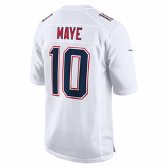 Drake Maye New England Patriots Game Jersey - Tundra White