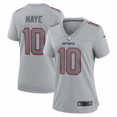 Drake Maye New England Patriots Women's Fashion Atmosphere Fashion Game Jersey - Gray