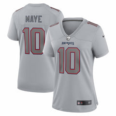 Drake Maye New England Patriots Women's Fashion Atmosphere Fashion Game Jersey - Gray