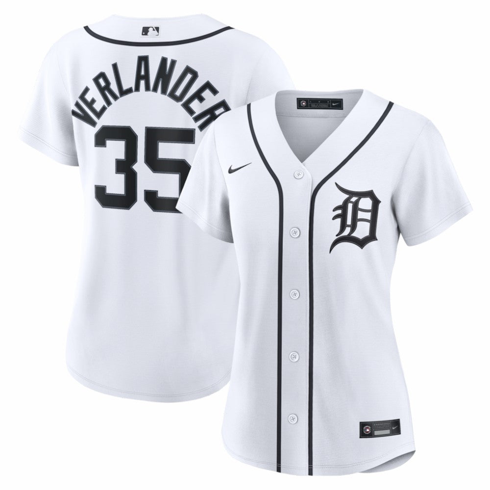 Justin Verlander Detroit Tigers Women's Home Replica Jersey - White