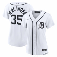 Justin Verlander Detroit Tigers Women's Home Replica Jersey - White