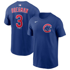 Alex Bregman Chicago Cubs Home Name & Number T-Shirt Royal | Nike