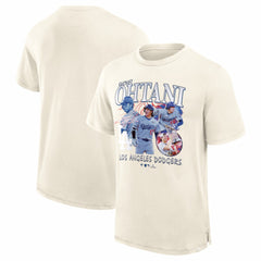 Shohei Ohtani Los Angeles Dodgers Montage T-Shirt Cream