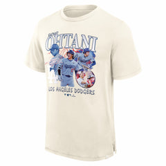 Shohei Ohtani Los Angeles Dodgers Montage T-Shirt Cream