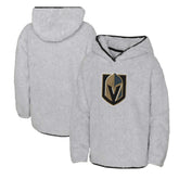Vegas Golden Knights Girls Youth Ultimate Teddy Fleece Pullover Hoodie Heather Gray