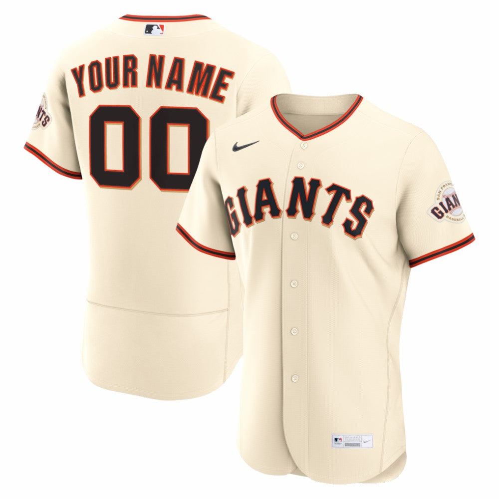 San Francisco Giants Home Authentic Custom Jersey - Cream