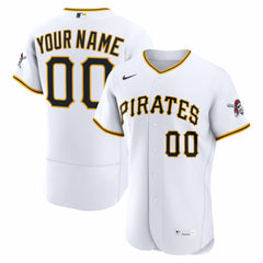 Pittsburgh Pirates Home Authentic Custom Jersey - White