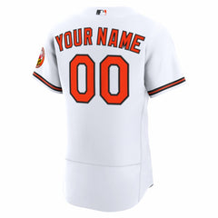 Baltimore Orioles Home Authentic Custom Jersey - White