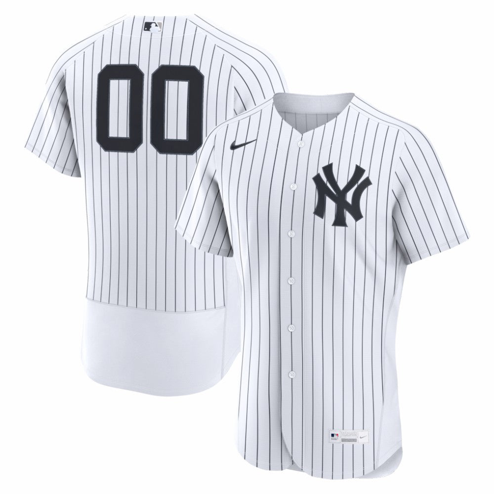 New York Yankees Home Authentic Custom Jersey - White
