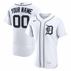 Detroit Tigers Home Authentic Custom Jersey - White