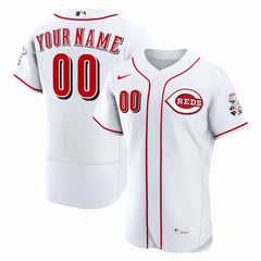 Cincinnati Reds Home Authentic Custom Jersey - White