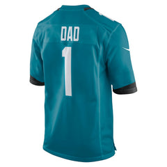Number 1 Dad Jacksonville Jaguars Game Jersey - Teal