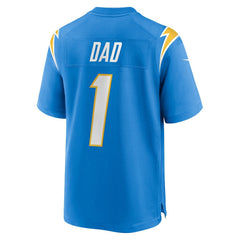 Number 1 Dad Los Angeles Chargers Game Jersey - Powder Blue