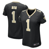 Number 1 Mom New Orleans Saints Women's Game Jersey - Black