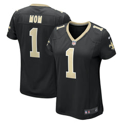 Number 1 Mom New Orleans Saints Women's Game Jersey - Black