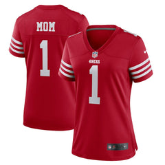 Number 1 Mom San Francisco 49ers Women's Game Jersey - Scarlet