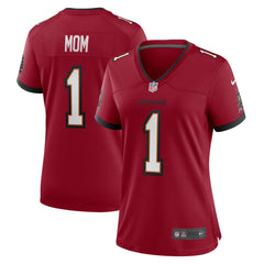 Number 1 Mom Tampa Bay Buccaneers Women's Game Jersey - Red