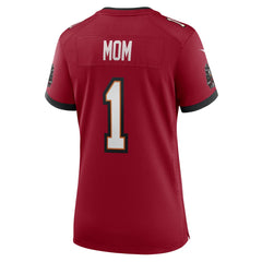 Number 1 Mom Tampa Bay Buccaneers Women's Game Jersey - Red
