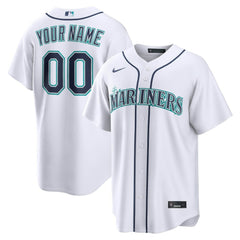 Seattle Mariners Home Replica Custom Jersey - White
