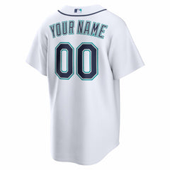 Seattle Mariners Home Replica Custom Jersey - White