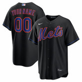 New York Mets Alternate Replica Custom Jersey - Black