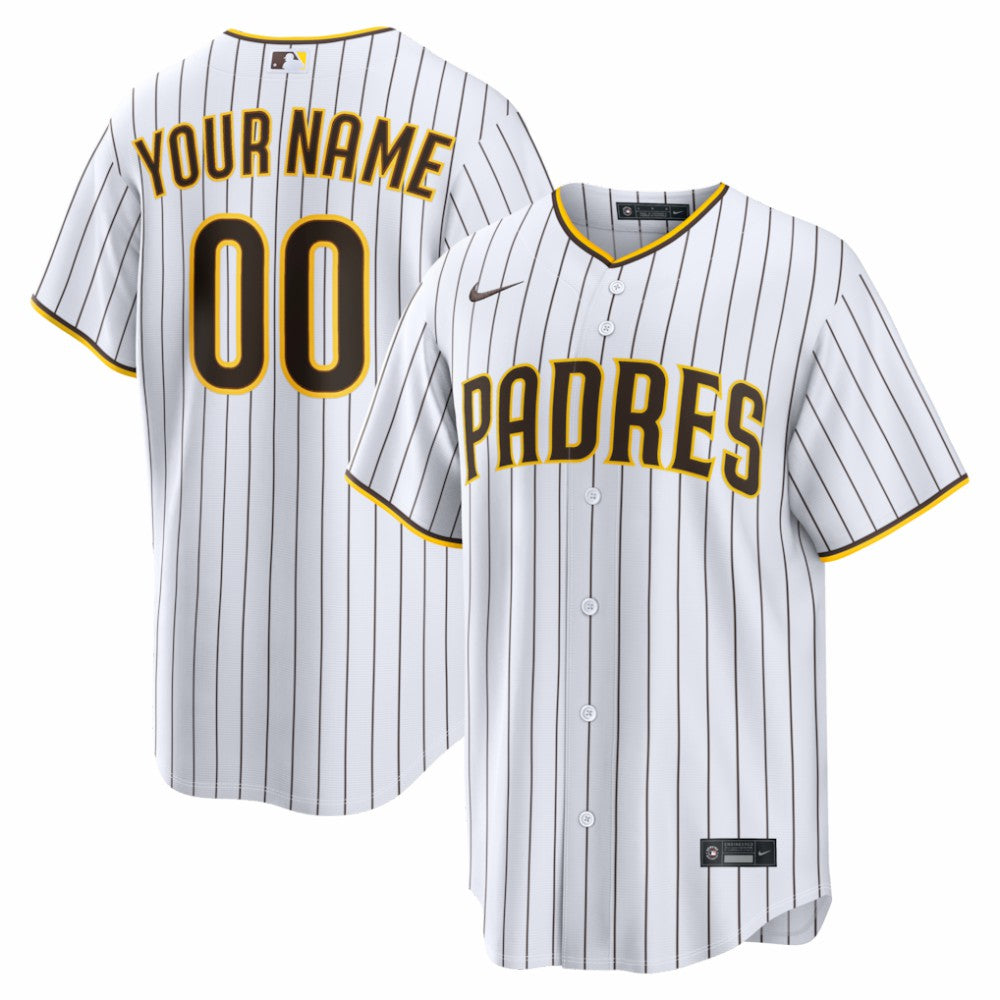San Diego Padres Home Replica Custom Jersey - White