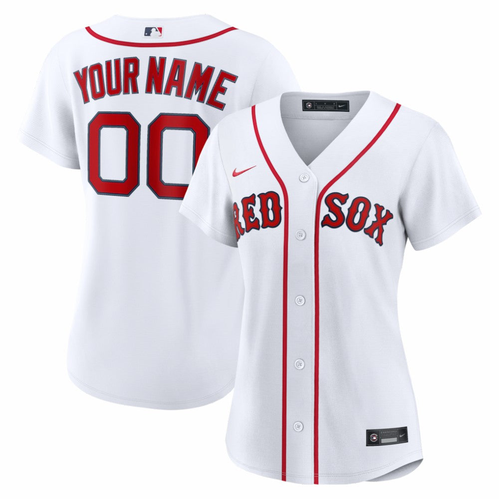 Boston Red Sox Women's Home Replica Custom Jersey - White
